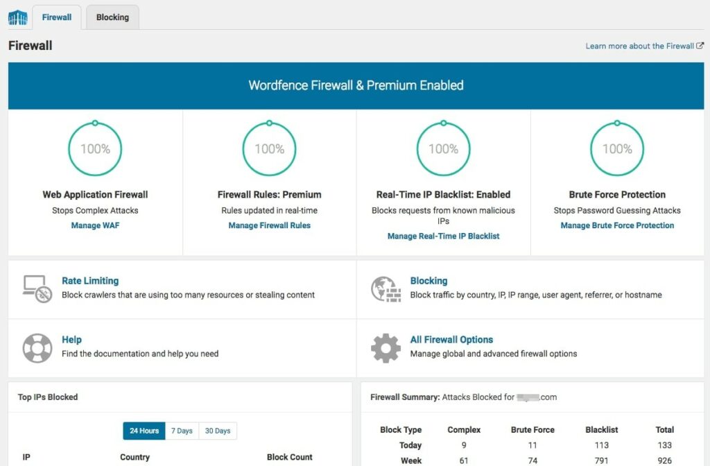 WordPress plugins for blogs: WordFence