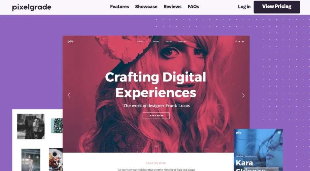 WordPress themes for a portfolio websit